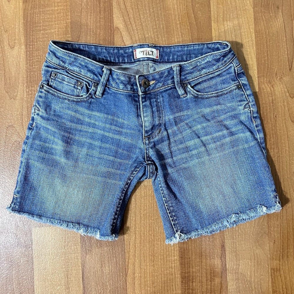 Tilt Womens Denim Shorts Size 3 Raw Hem 5 Pockets‎